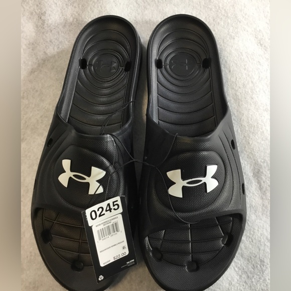 Under Armour Black Men’s Slide Sandals SZ18 - Picture 7 of 7